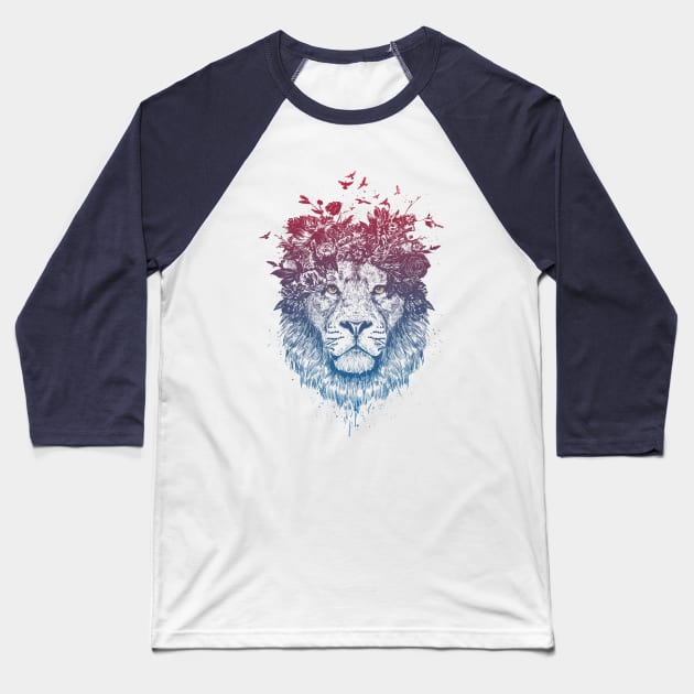 Floral lion III Baseball T-Shirt by soltib